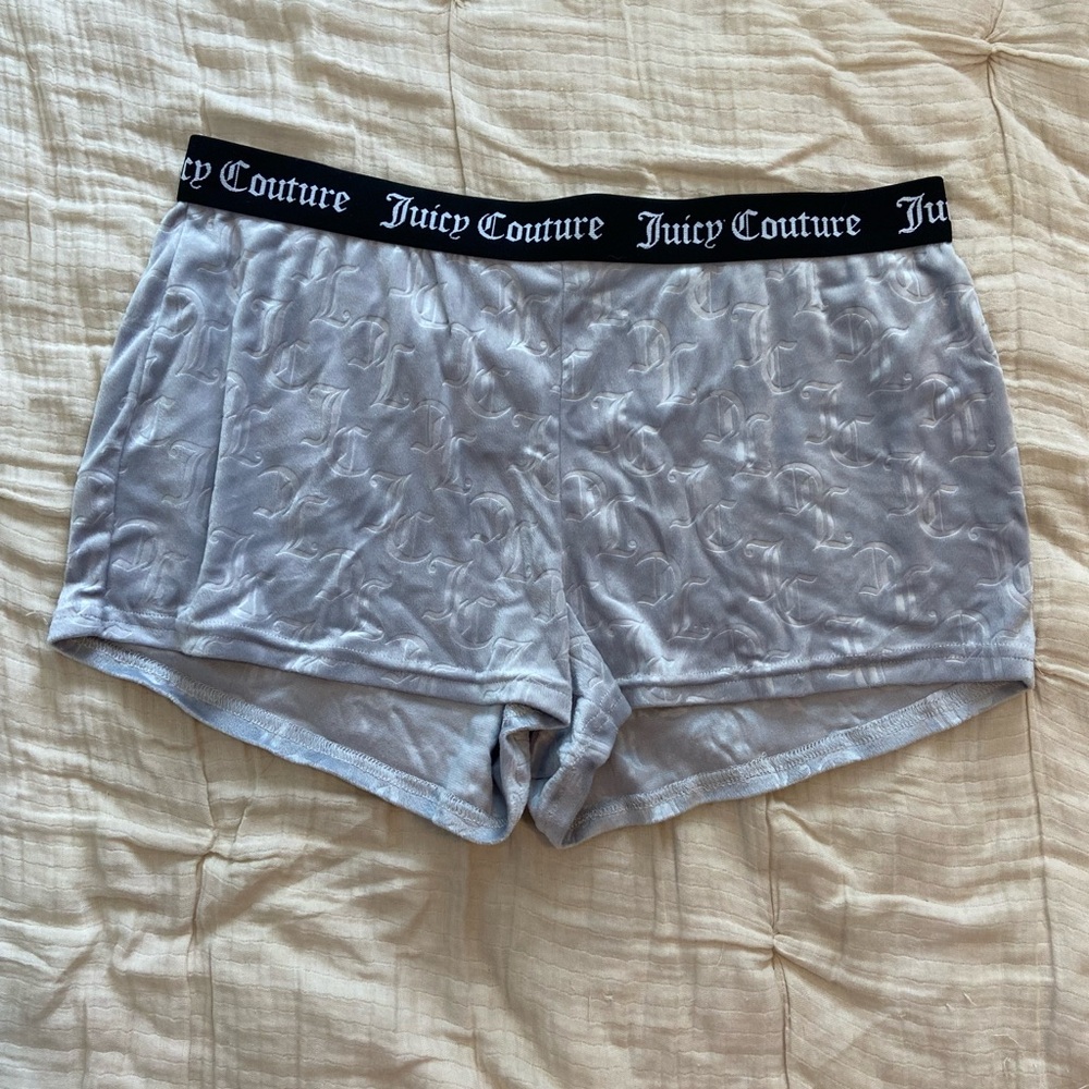 Velour track shorts